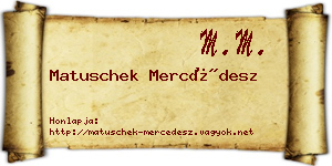 Matuschek Mercédesz névjegykártya